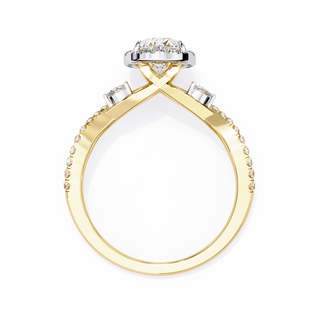 Twisted Pave Diamond Ring