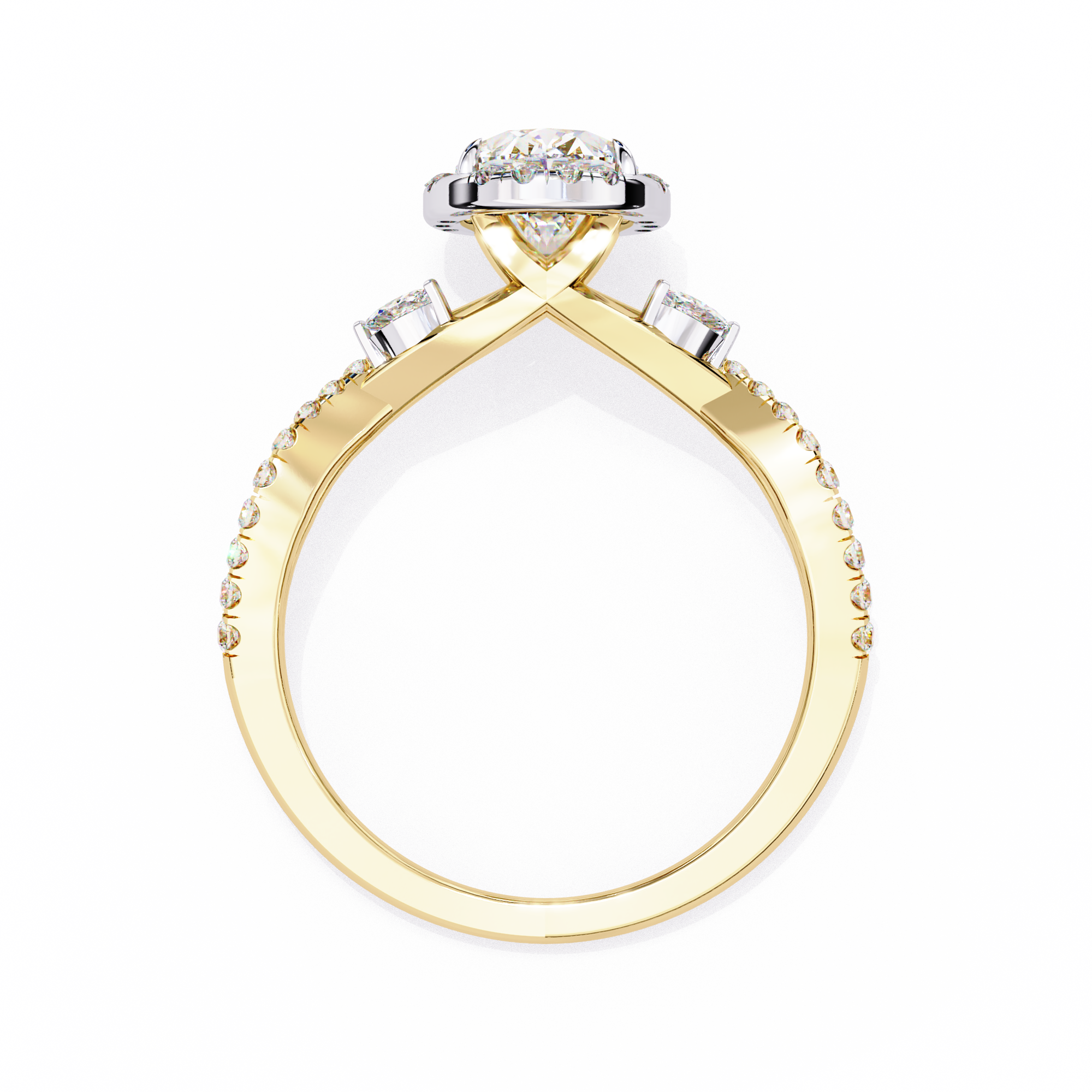 Twisted Pave Diamond Ring