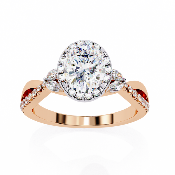 Twisted Pave Diamond Ring