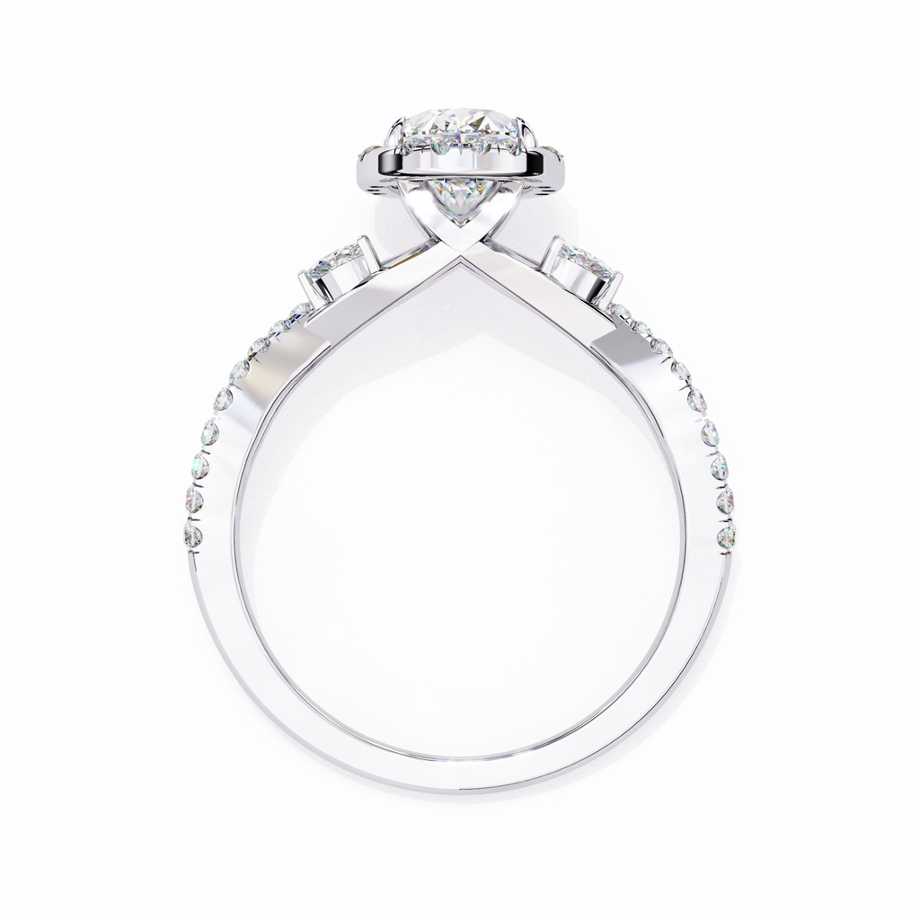 Twisted Pave Diamond Ring