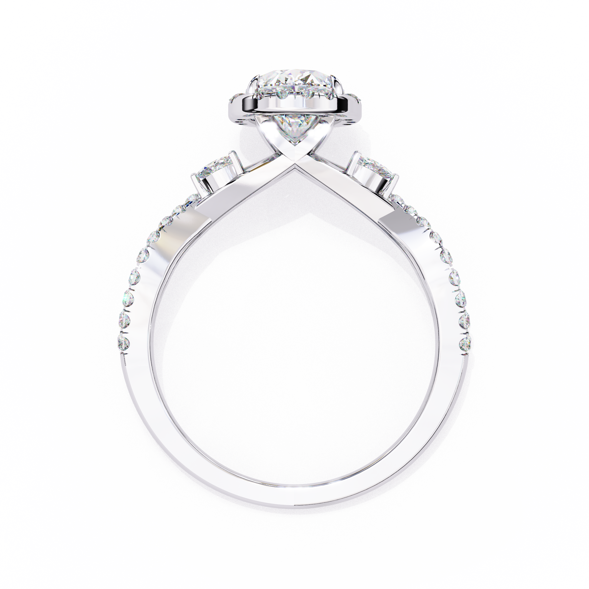 Twisted Pave Diamond Ring