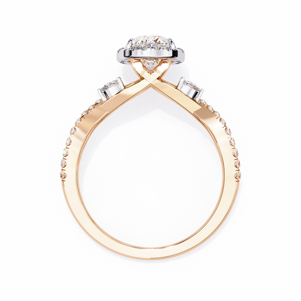 Twisted Pave Diamond Ring
