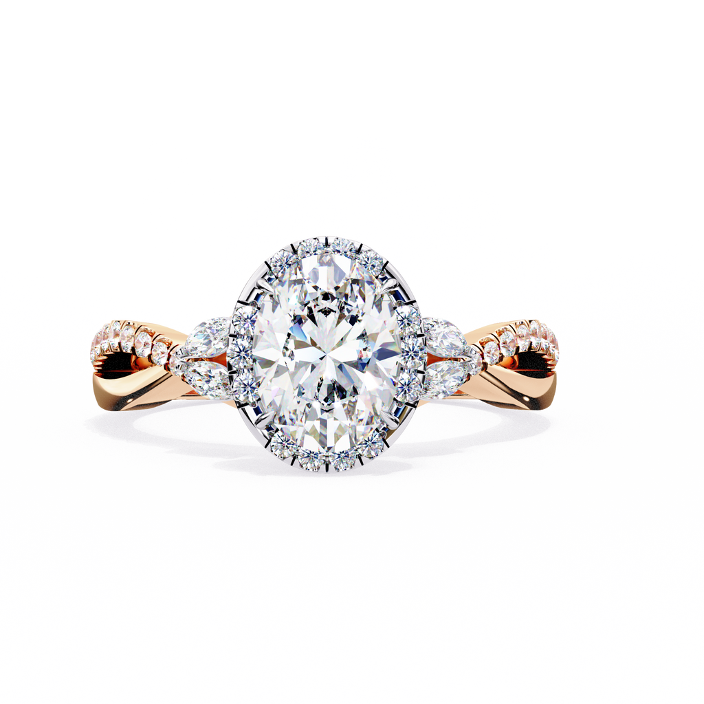 Twisted Pave Diamond Ring