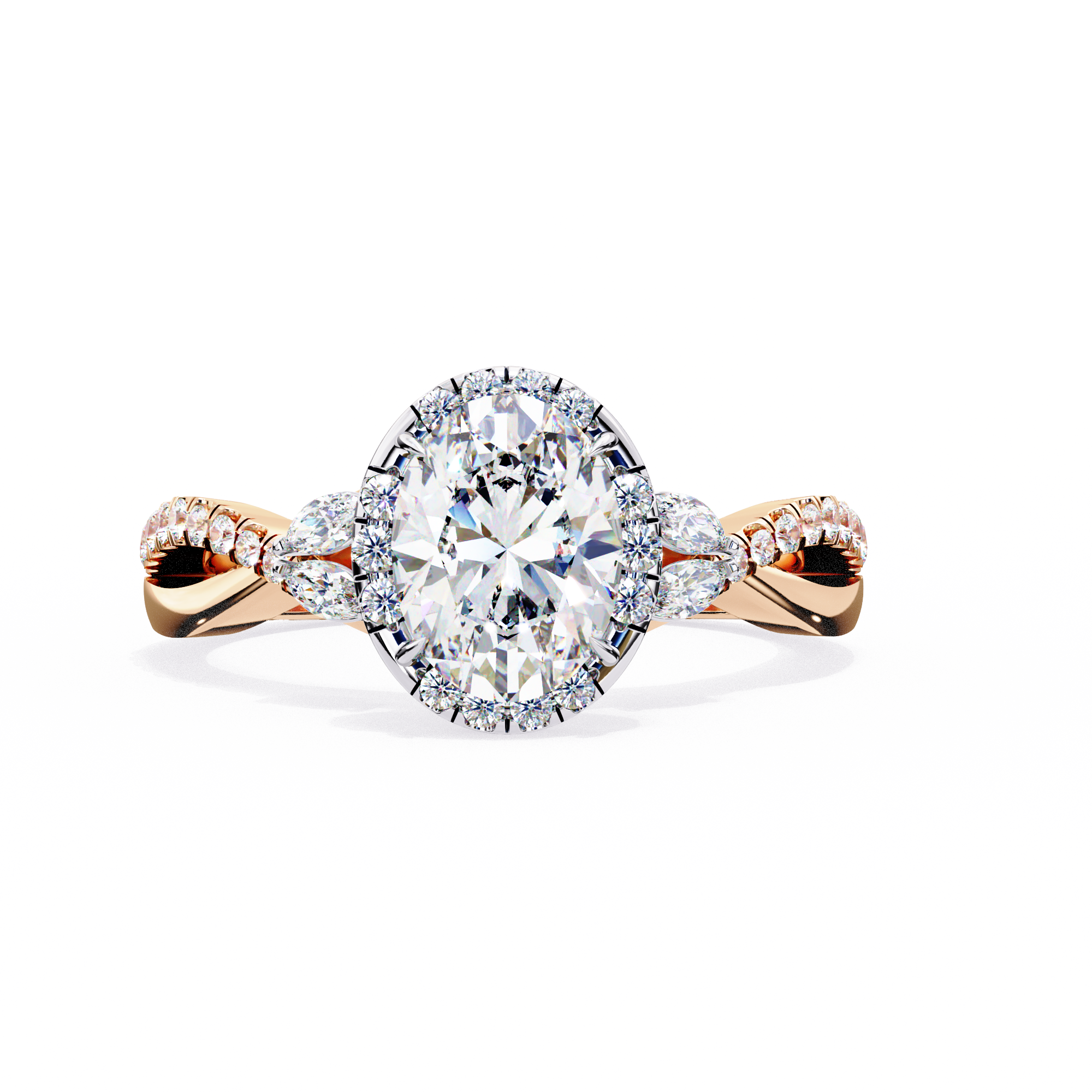 Twisted Pave Diamond Ring