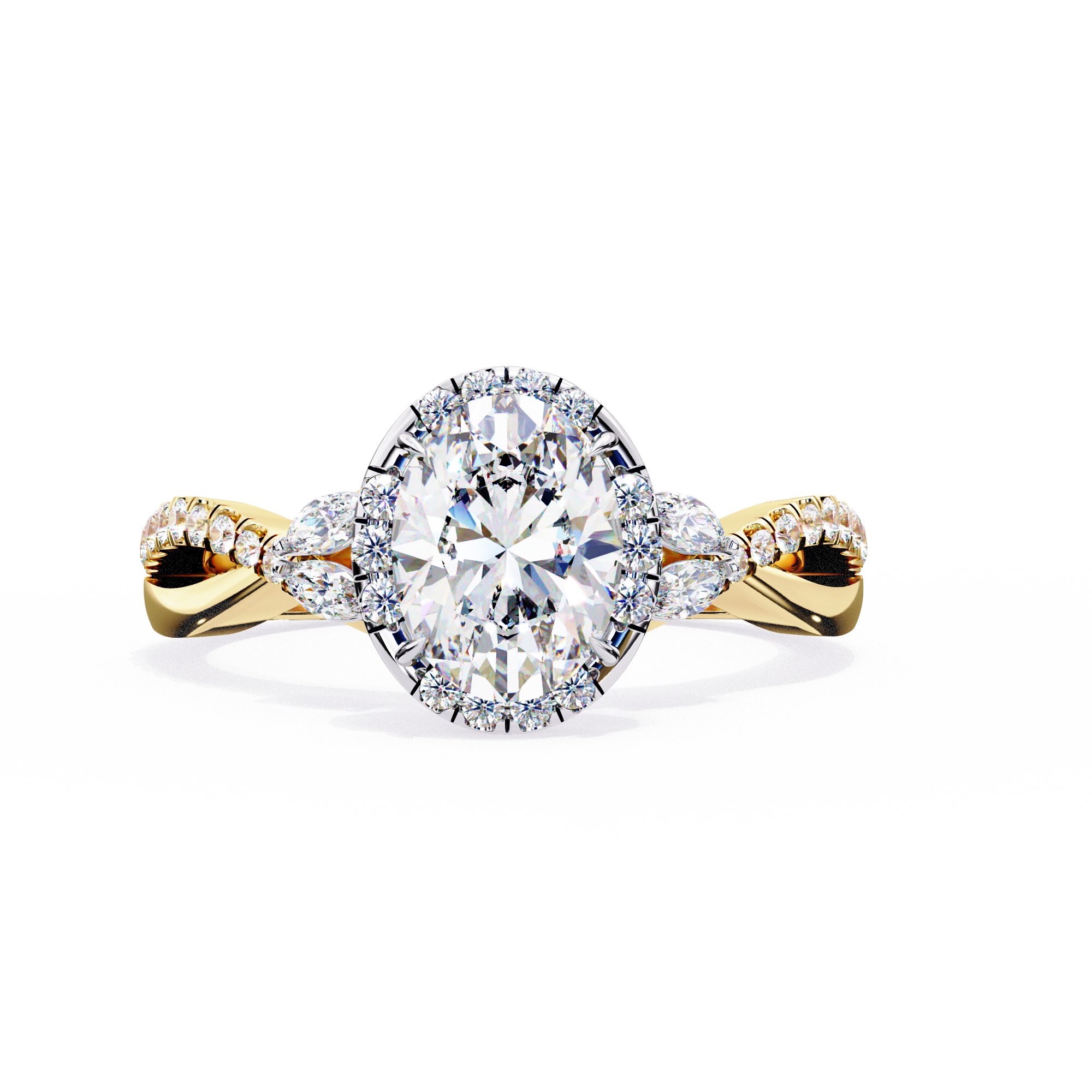 Twisted Pave Diamond Ring