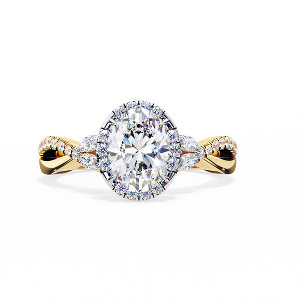 Twisted Pave Diamond Ring