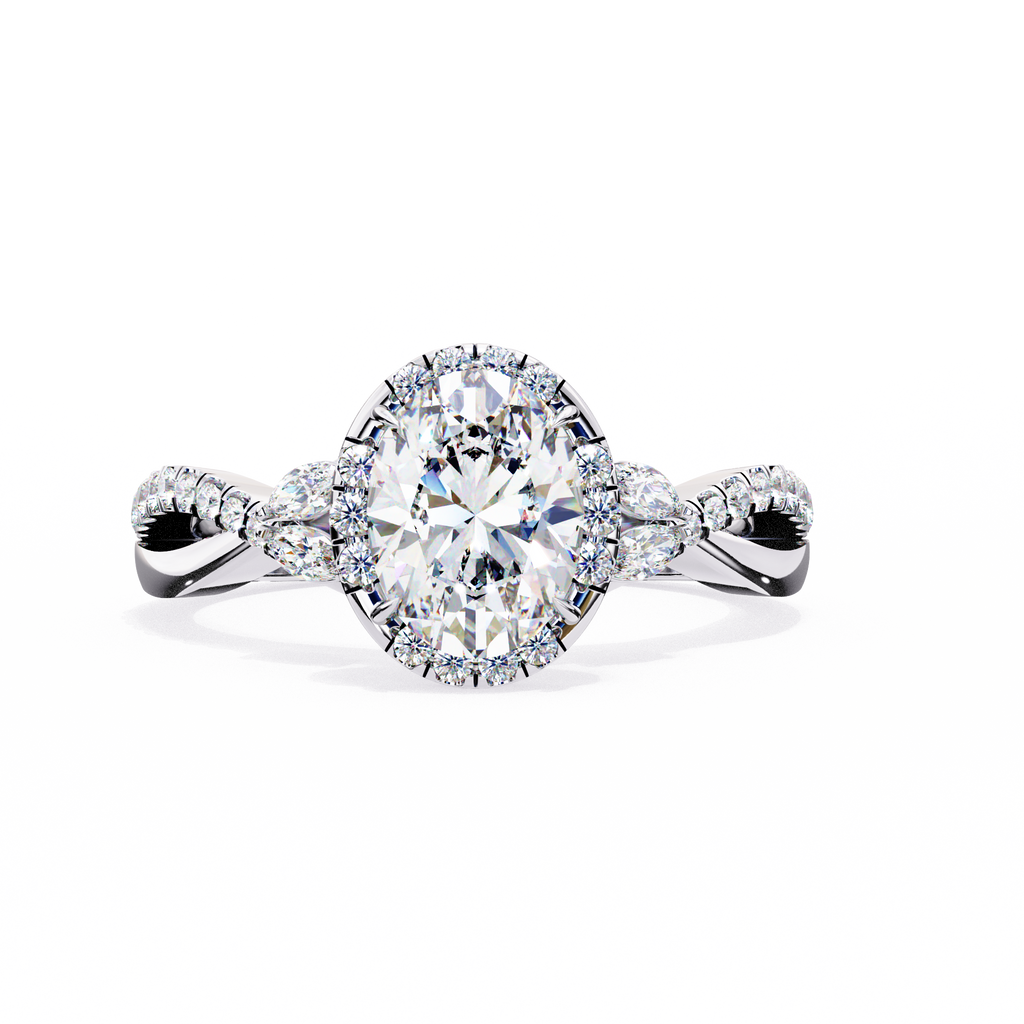 Twisted Pave Diamond Ring