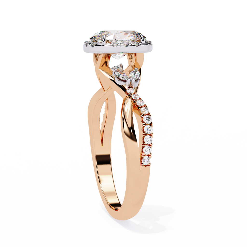 Twisted Pave Diamond Ring