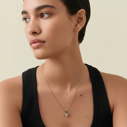 Fancy Heart Pendant Necklace