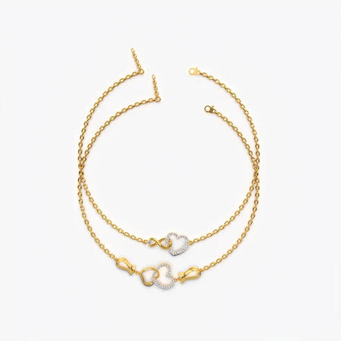 Intertwined Heart Infinity Bracelet Set