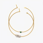 Emerald Baguette Cluster Bracelet Set