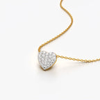 Pave Heart Pendant Necklace