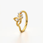 Leaf Vine & Heart Inspired Ring