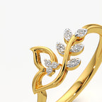Leaf Vine & Heart Inspired Ring