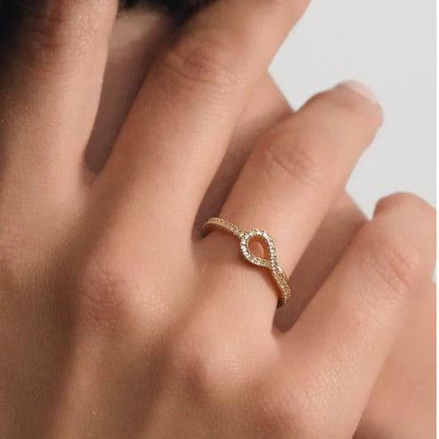 Infinity Loop Pave Ring