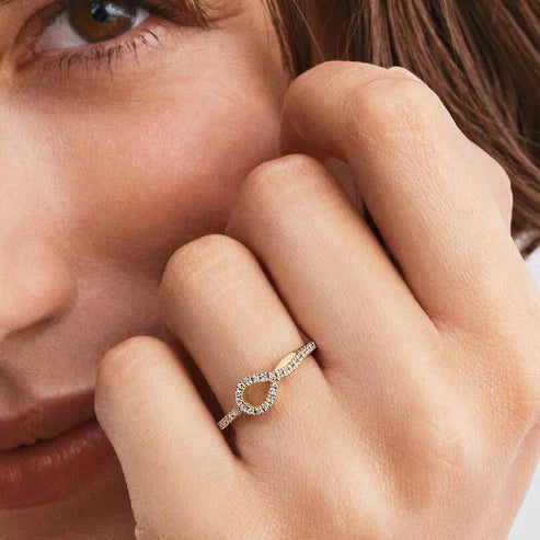 Infinity Loop Pave Ring