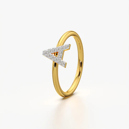 Sparkling Initial Ring