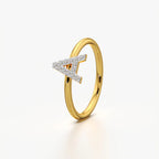 Sparkling Initial Ring