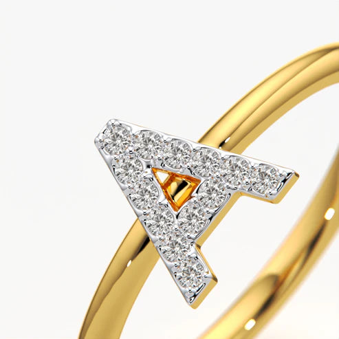 Sparkling Initial Ring