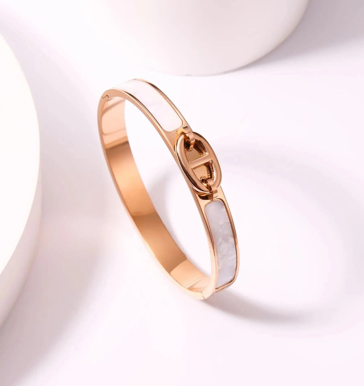 Silver/ Gold/ Rose Gold Plated Stainless Steel Opal Kada Bracelet – A Blend of Elegance & Charm