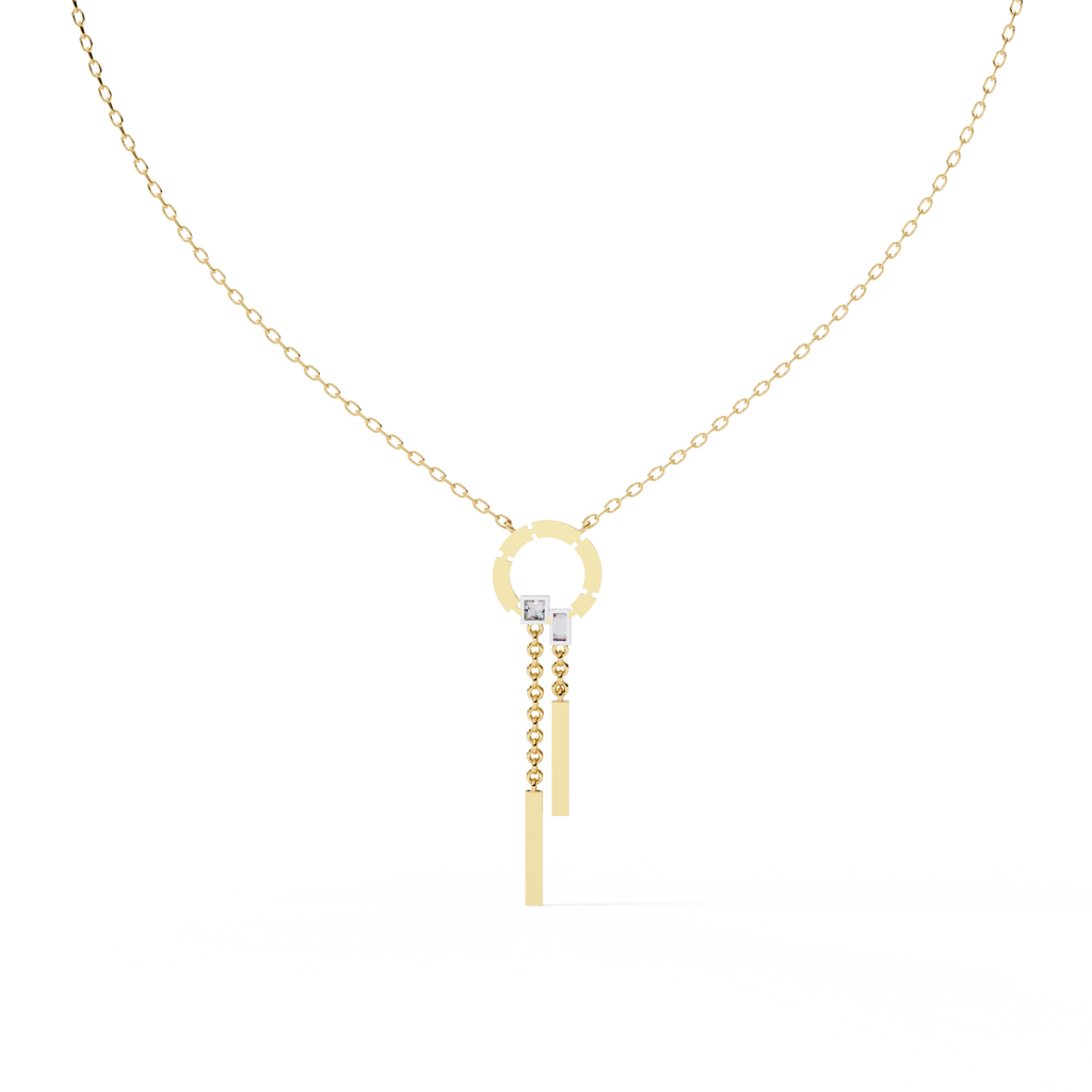 Radiant Halo Bar Necklace
