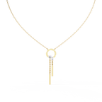 Radiant Halo Bar Necklace