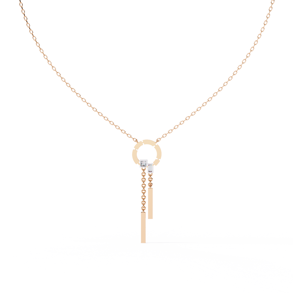 Radiant Halo Bar Necklace