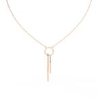 Radiant Halo Bar Necklace