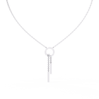 Radiant Halo Bar Necklace
