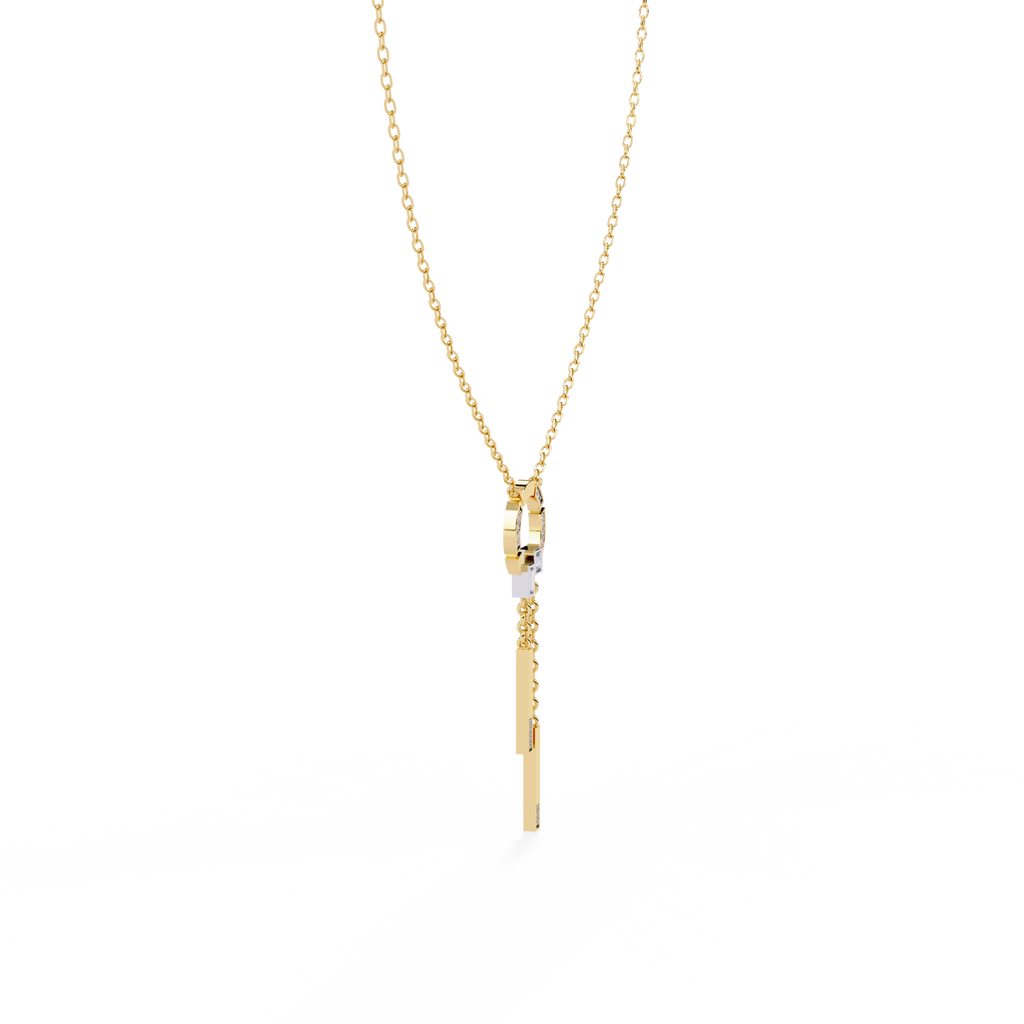 Radiant Halo Bar Necklace