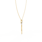 Radiant Halo Bar Necklace