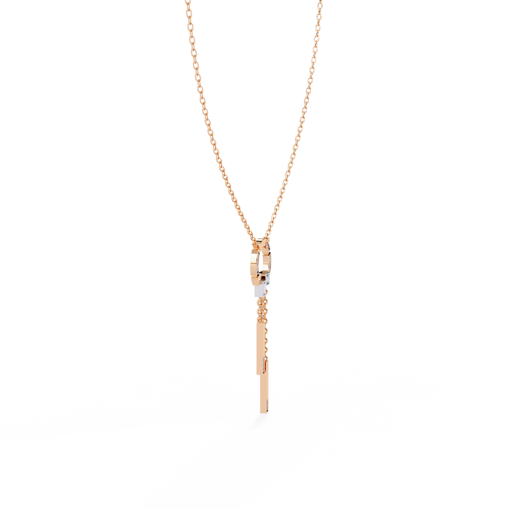Radiant Halo Bar Necklace