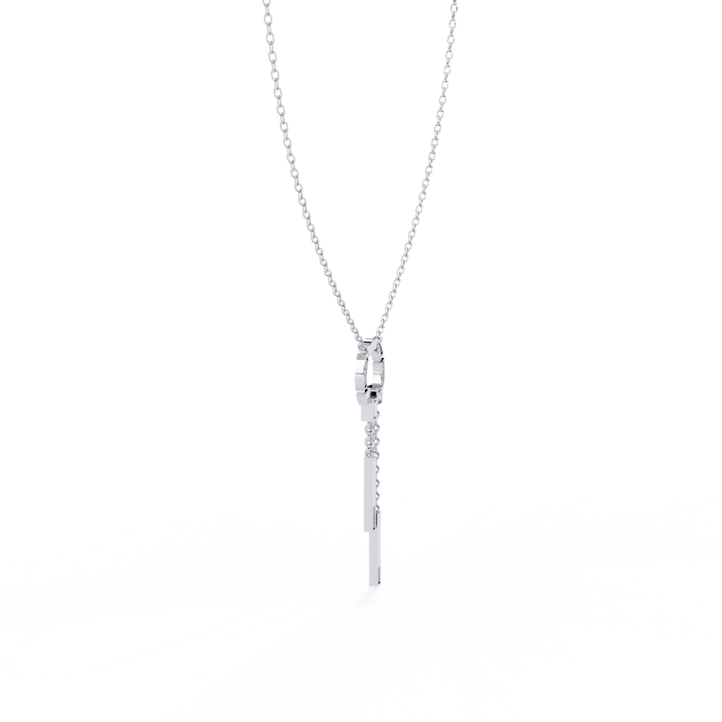 Radiant Halo Bar Necklace