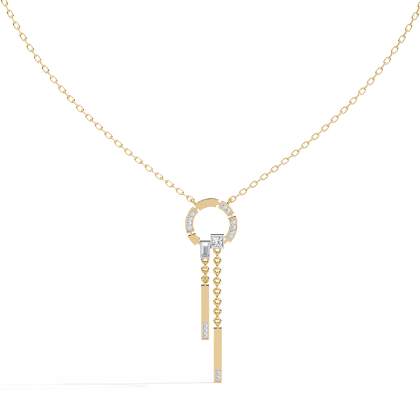 Radiant Halo Bar Necklace