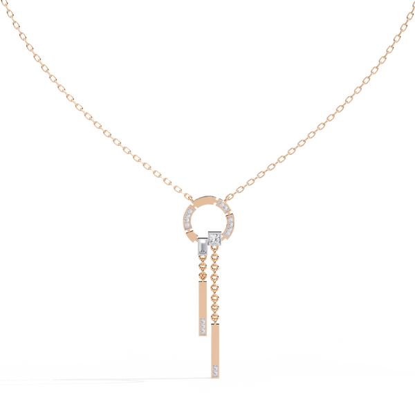 Radiant Halo Bar Necklace
