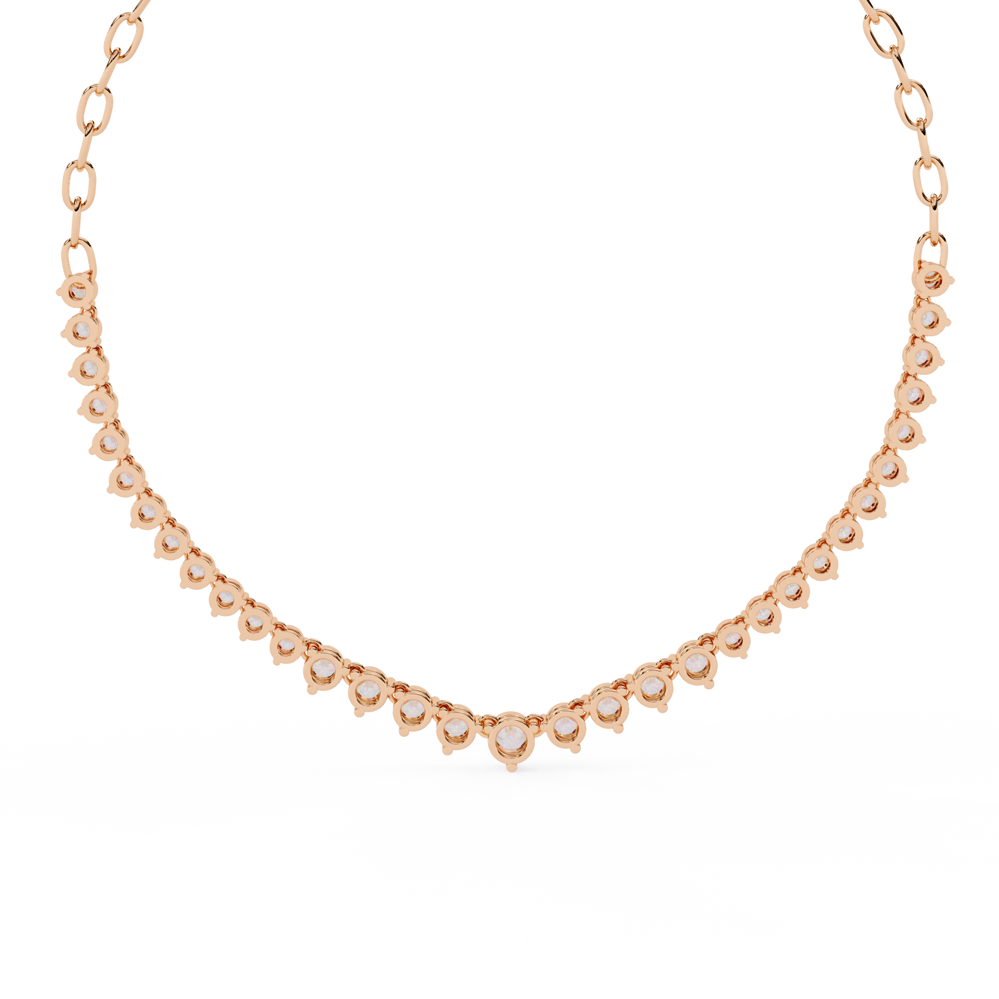 Gemstone Arch Necklace