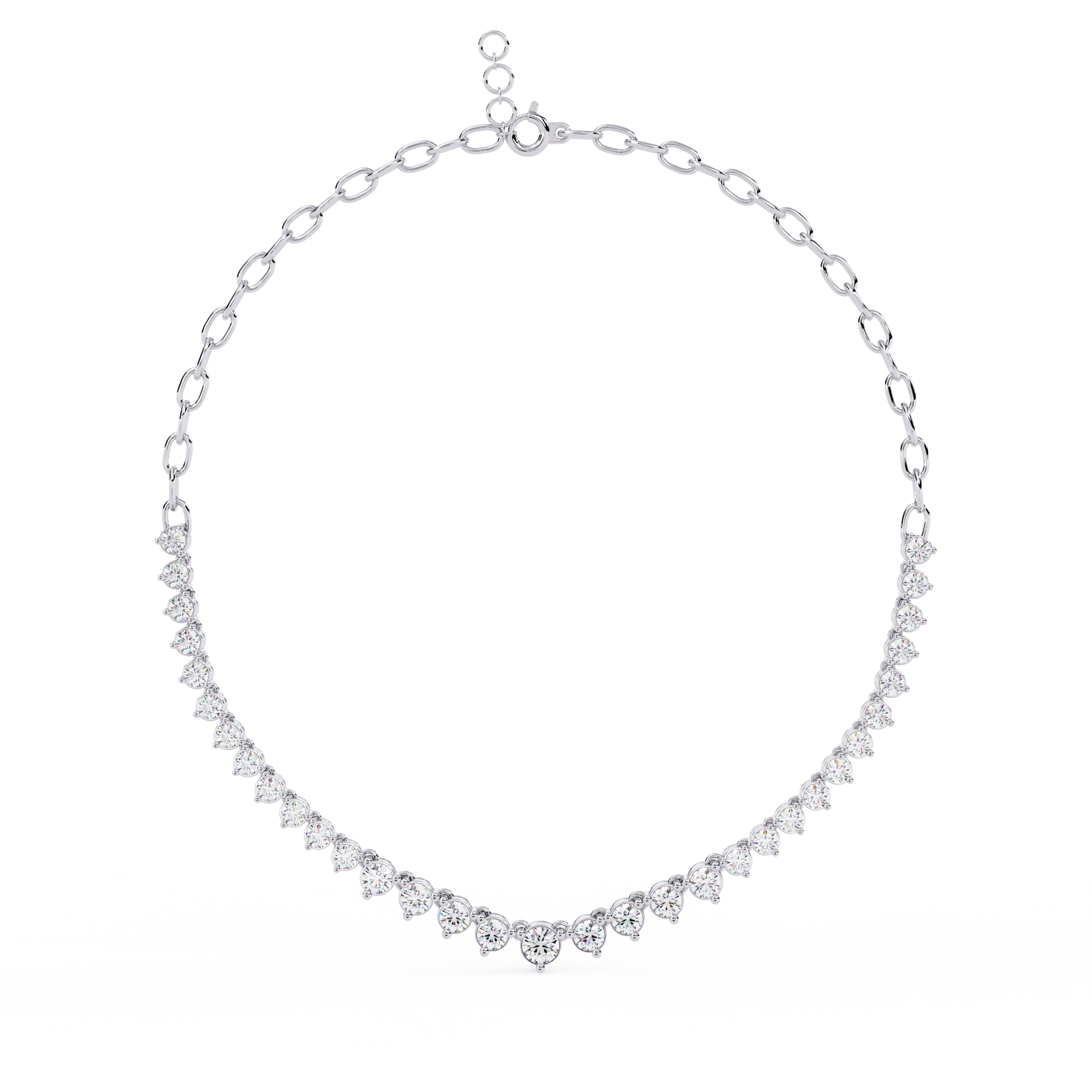 Gemstone Arch Necklace