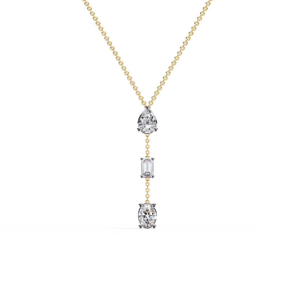 Pear Emerald Oval Necklace