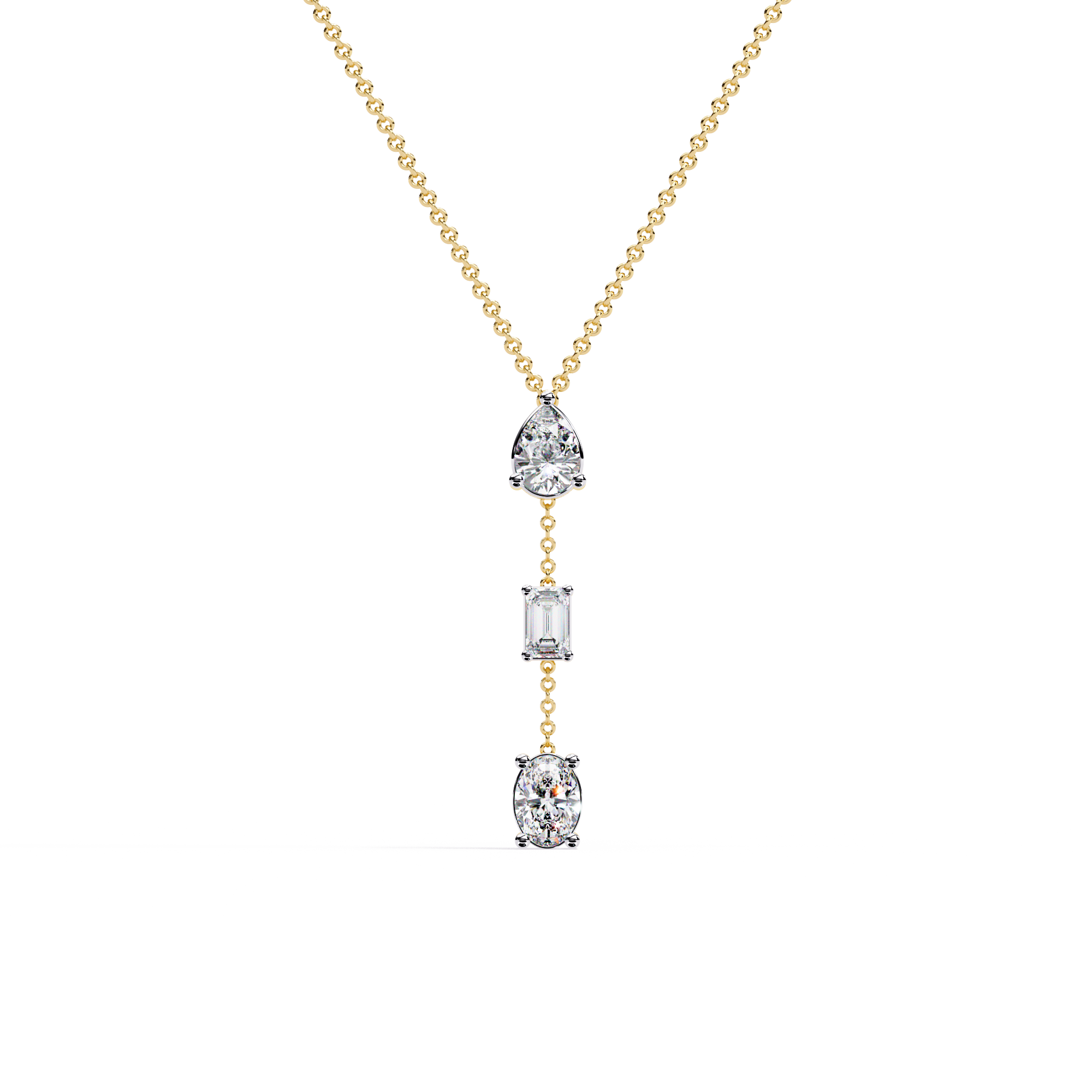 Pear Emerald Oval Necklace