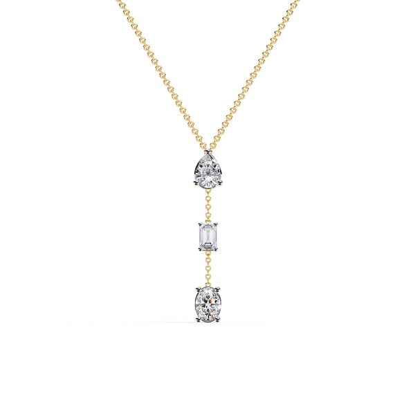 Pear Emerald Oval Necklace