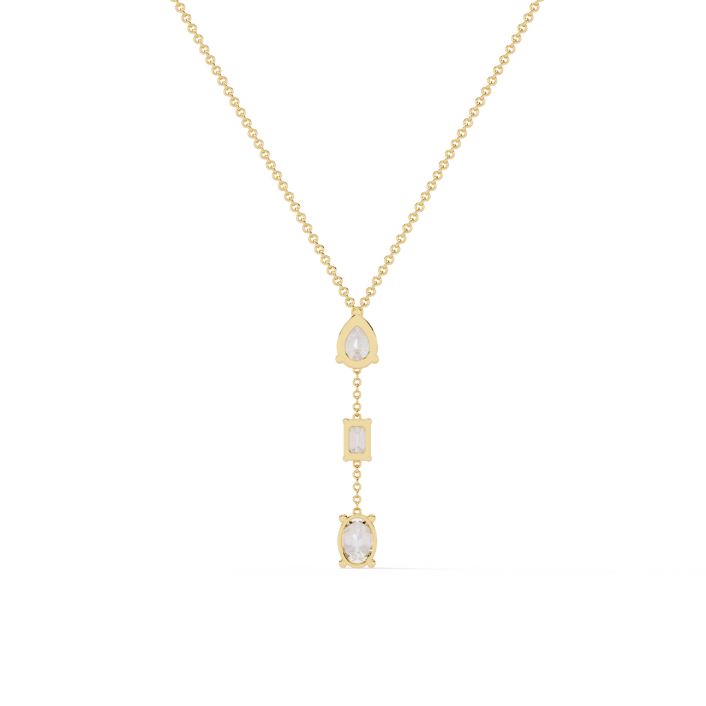 Pear Emerald Oval Necklace