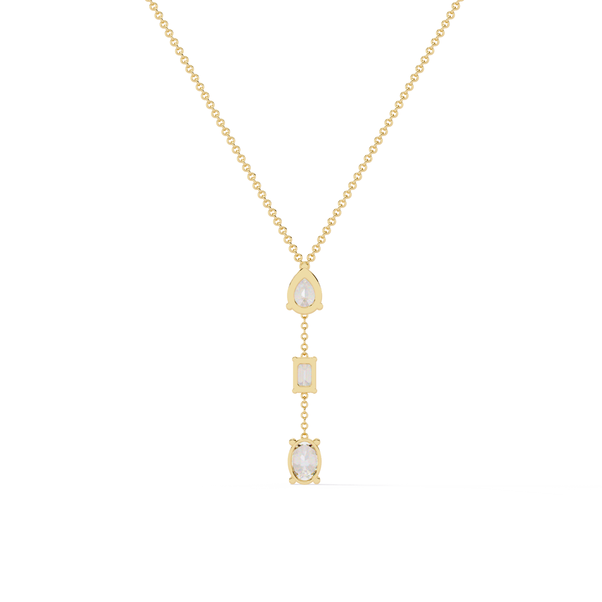 Pear Emerald Oval Necklace