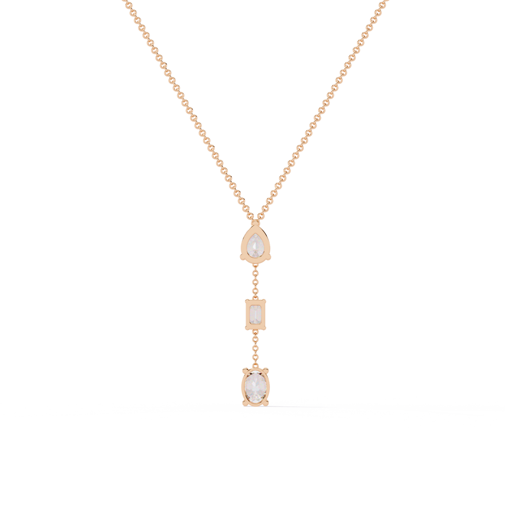 Pear Emerald Oval Necklace