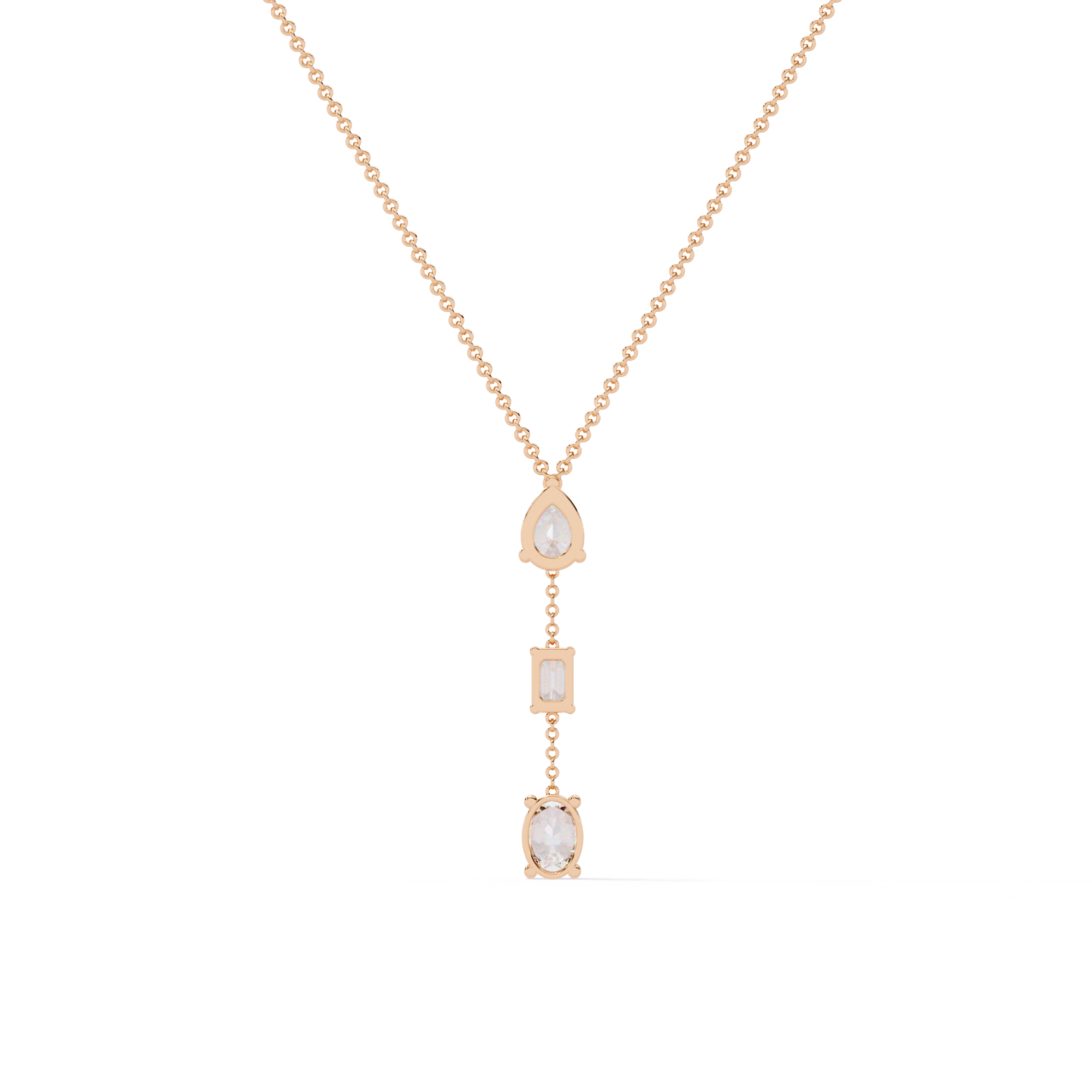 Pear Emerald Oval Necklace