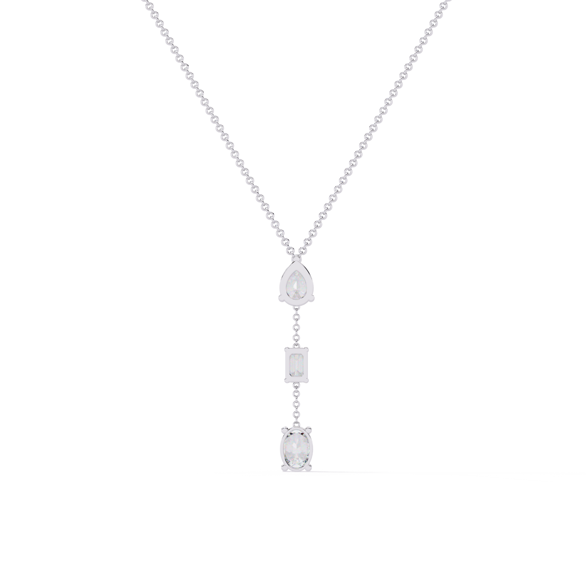 Pear Emerald Oval Necklace