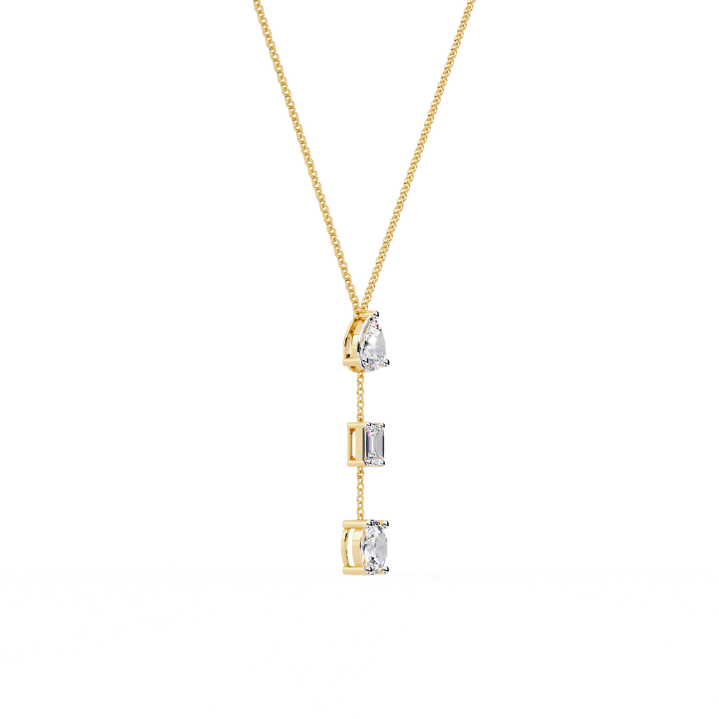 Pear Emerald Oval Necklace