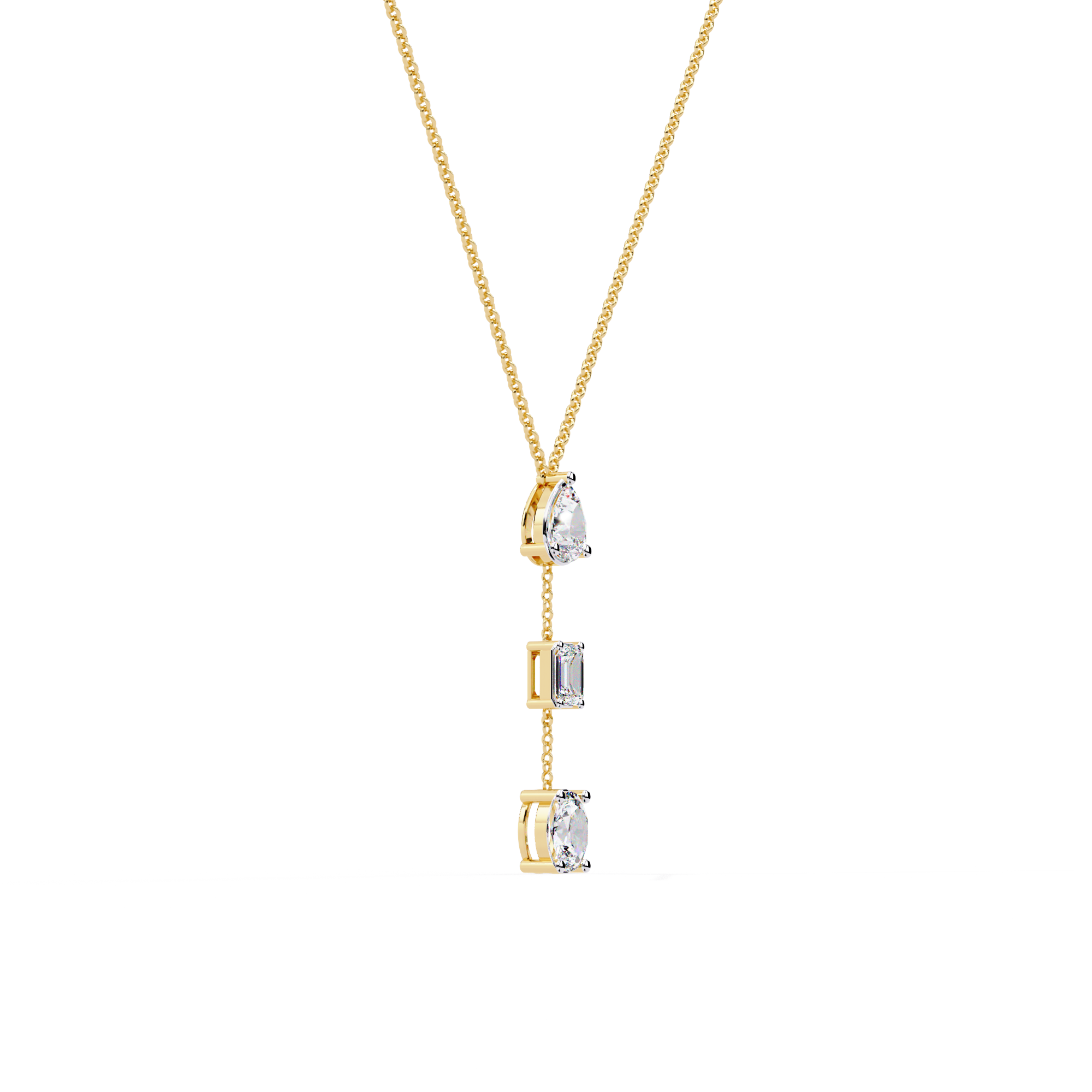 Pear Emerald Oval Necklace