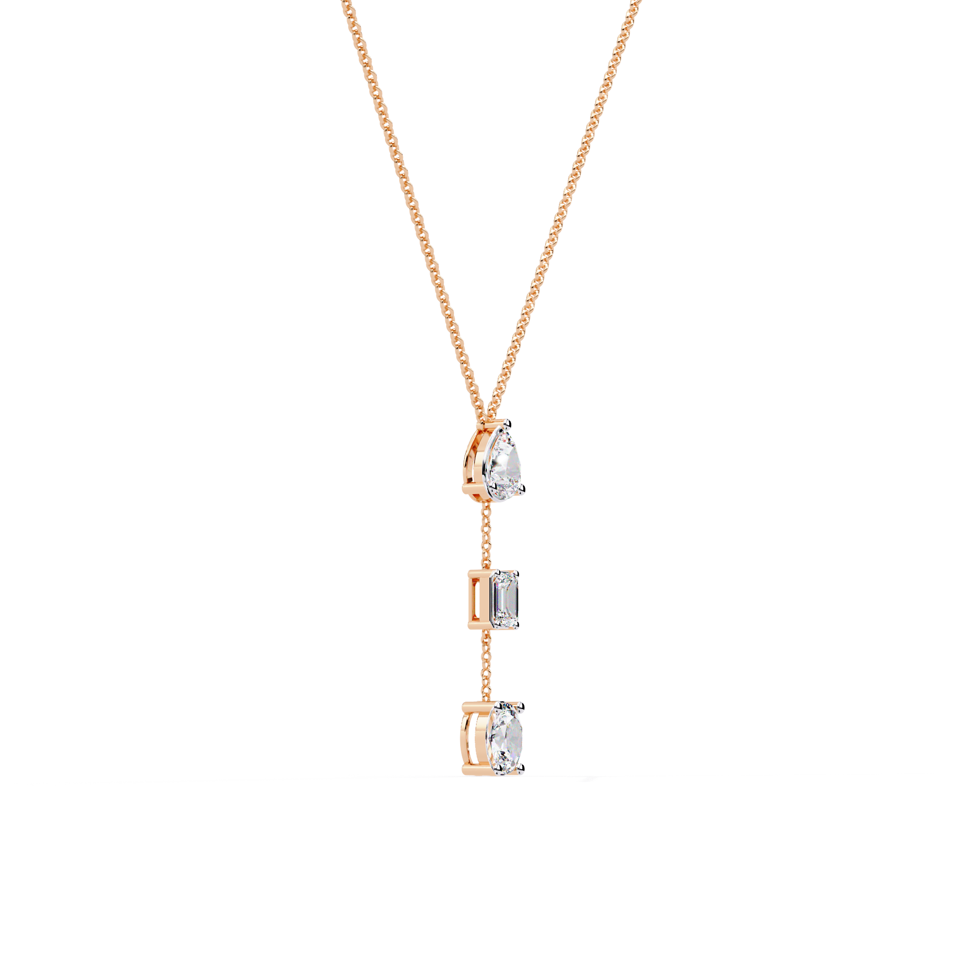 Pear Emerald Oval Necklace