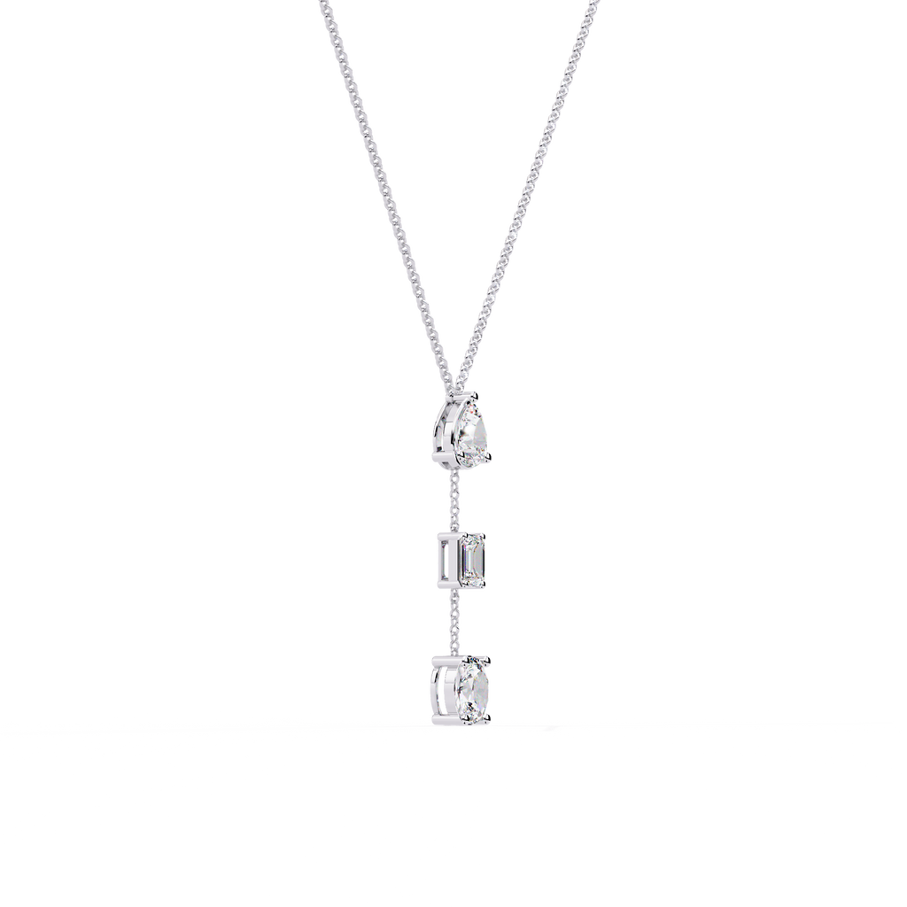 Pear Emerald Oval Necklace