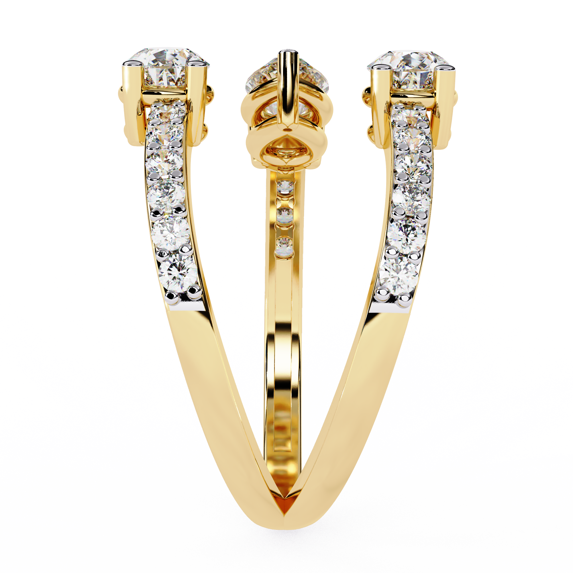 Open Embrace Diamond Ring